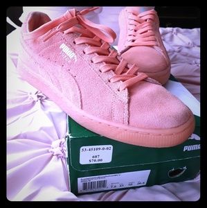 Light Pink Suede PUMA Sneakers